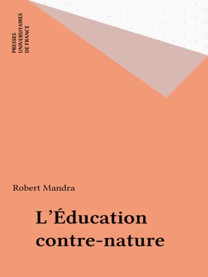 cover image of L'Éducation contre-nature